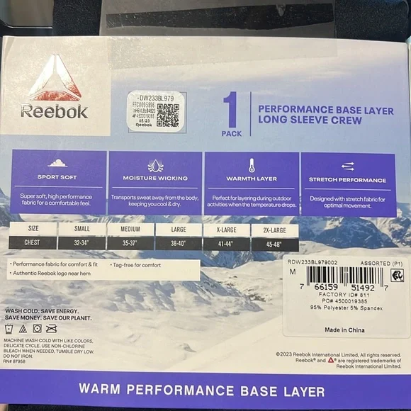 Reebok Women's Base Layer Long Sleeve Top - Picture 6 of 8